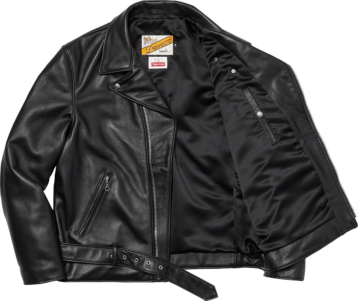 Supreme®/Schott® The Crow Perfecto Leather Jacket view 3